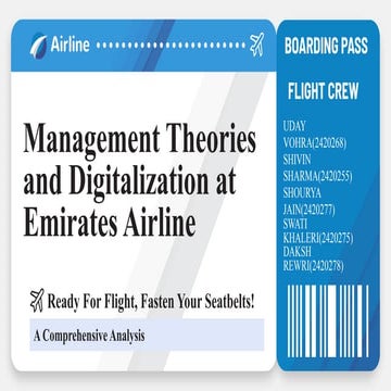 Management Theories and Digitalization at Emirates Airline | PDF