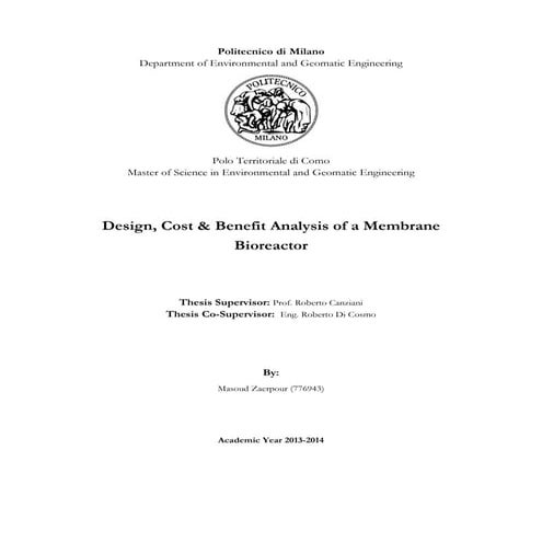 Membrane Bio Reactor process design_criteria | PDF
