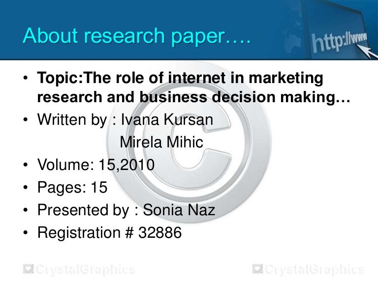 Research paper internet marketing