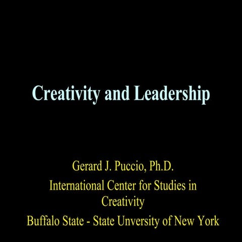 Creative leadership by Gerard Puccio
