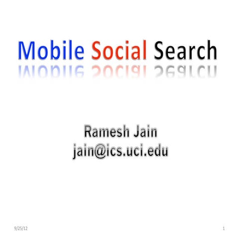 Mobile social search