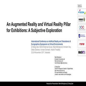 An Augmented Reality and Virtual Reality Pillar for Exhibitions: A Subjective Exploration