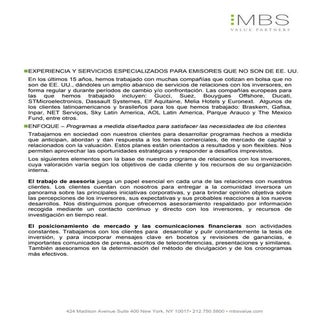 MBS Overview Spanish