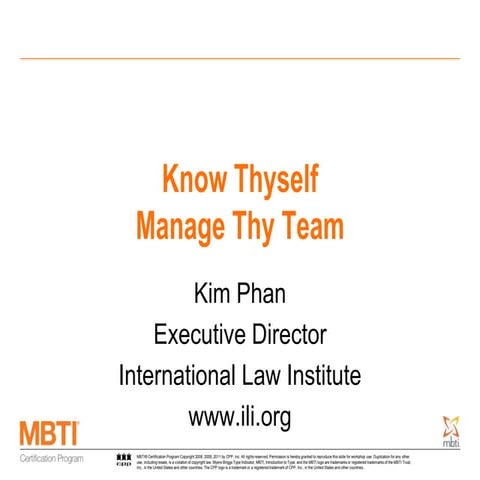 Know Thyself, Manage Thy Team