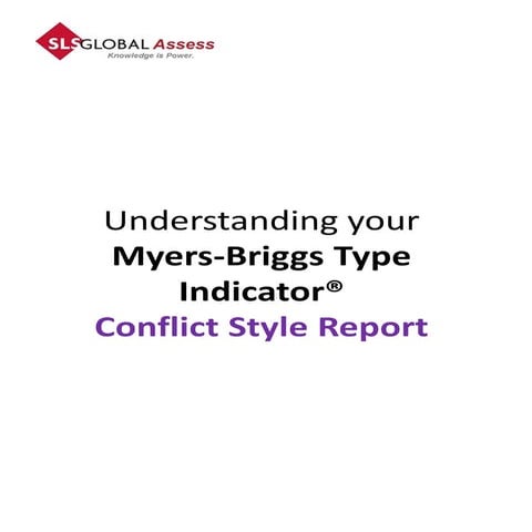 MBTI Conflict Style Report