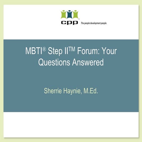MBTI® Step II Explained