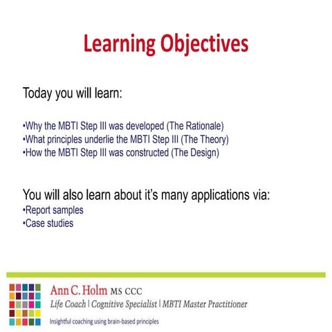 Mbti Step Iii 3 7 2011
