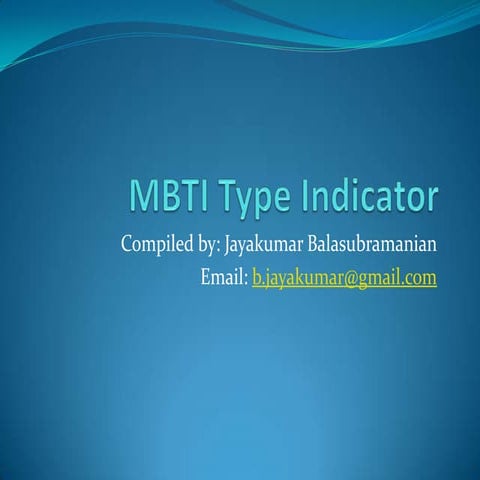 MBTI type indicator
