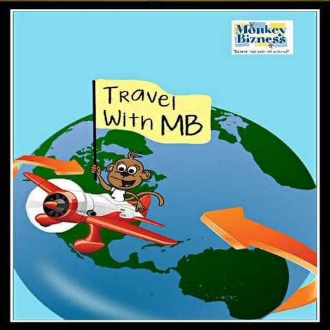 MB, Monkey Bizness Franchise Mascot, Travels the World