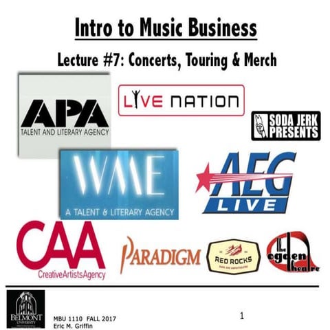 Mbu 1110 fall 2019 touring and merch