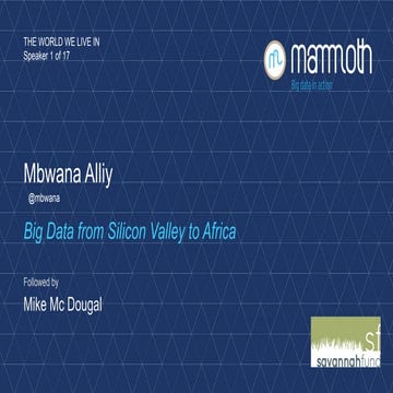 Mbwana Alliy - Big data from Silicon Valley to Africa