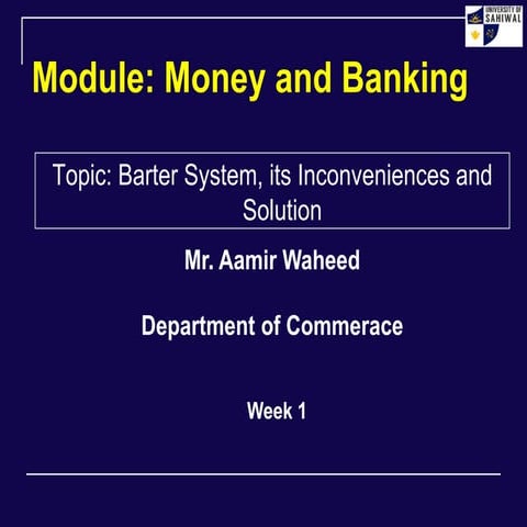 Barter system | PPTX