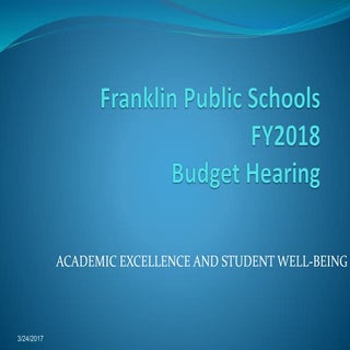 Franklin Public Schools FY 2018 Pro...