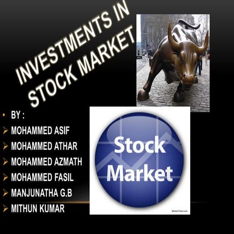 INVESTMENT IN STOCK MARKET
