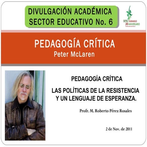 Peter Mc Laren pedagogia critica