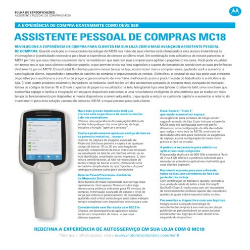 Assistente Pessoal de Compras MC18 