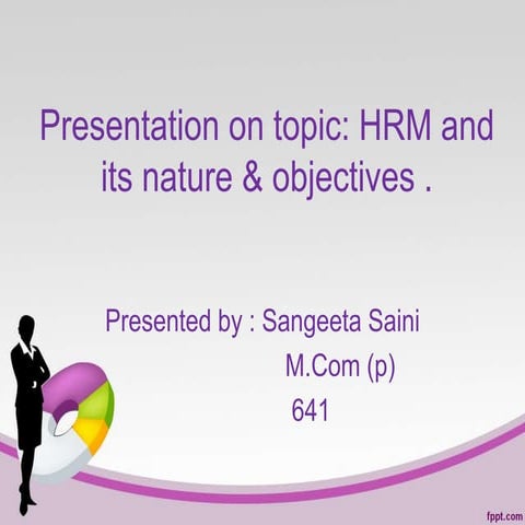 human resource mgt. and its nature and objectives