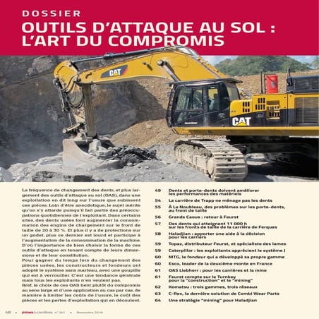 Outils d’attaque au sol pour les matériels de carrière : l’art du ...