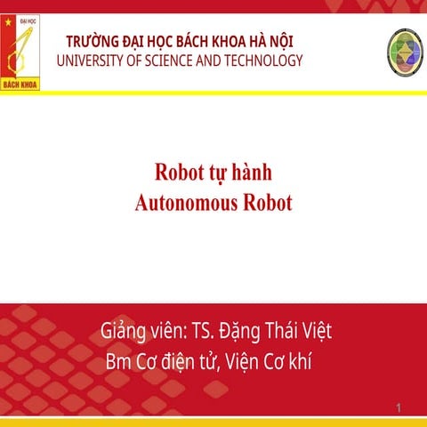 HUST's Lecture on Autonomous Robot- Part 2