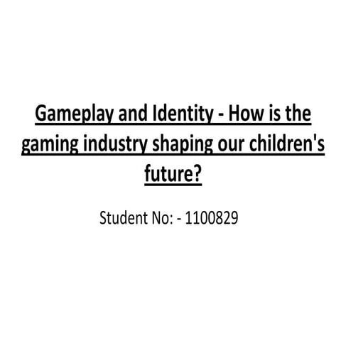Gameplay and Identity - MC502 Presentation