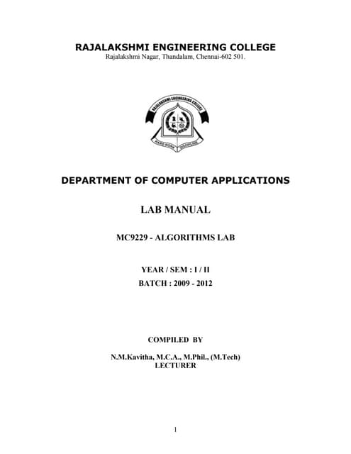 Design and analysis of algorithm MC9229-DAA-L-LM.doc