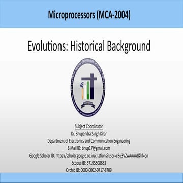Evolution of Microprocessor | PPTX