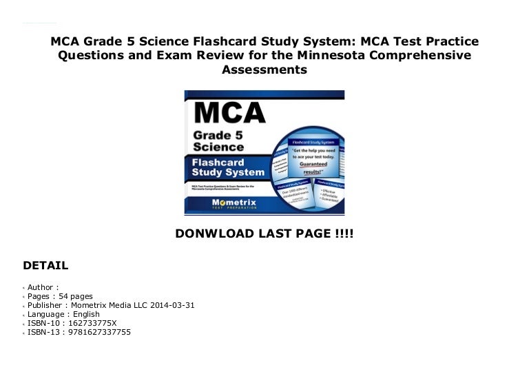 MCA Grade 5 Science Flashcard Study System: MCA Test Practice Questio…