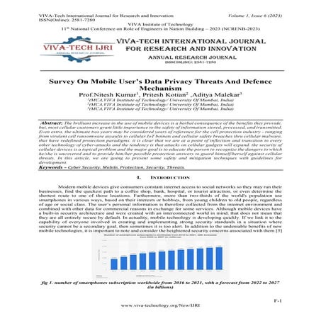 Survey On Mobile User’s Data Privacy Threats And Defence Mechanism