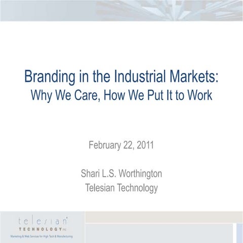 Branding for the Industrial Markets