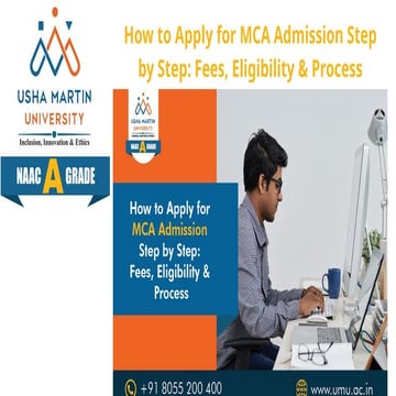 How to Apply for MCA Admission Step by Step: Fees, Eligibility ...