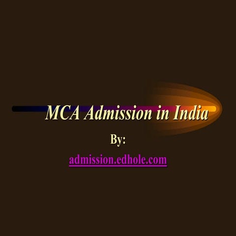 Mca admission in india