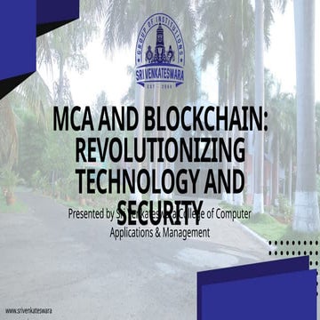 MCA and Blockchain: Revolutionizing Technology and Security | PPTX