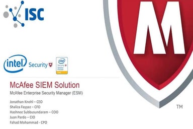 McAfee SIEM solution 