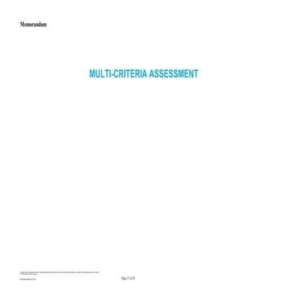 Multi-Criteria Assessment