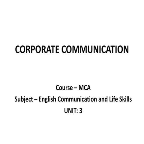 Mca i ecls_u-3_corporate communication