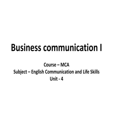 Mca i ecls_u-4_business communication