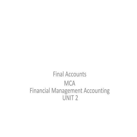Mca i fma u 2 final account