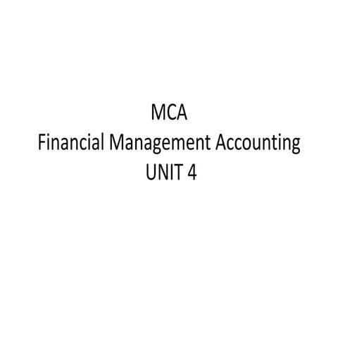 Mca i fma u 4.2 marginal costing