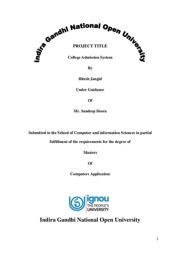 ignou mscdfsm dissertation sample pdf