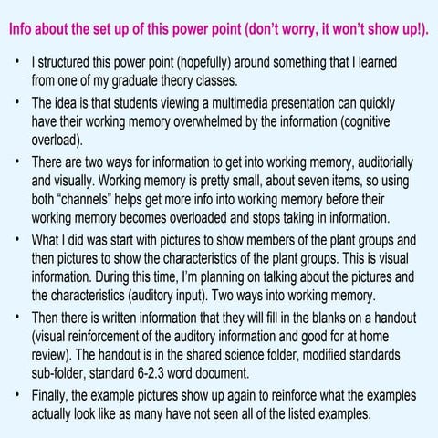 M Carothers EDET-709 Plant Groups | PPT