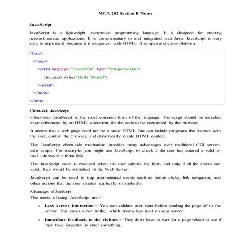 JavaScript | DOCX