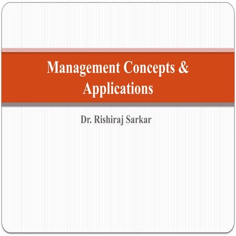 Management Concepts and Application (Planning)