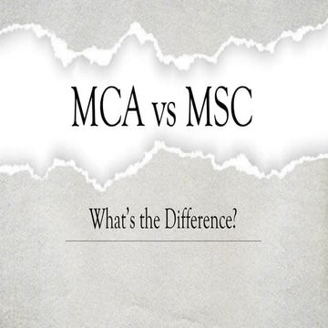 MCA vs MSC - Let's know the the difference.pdf