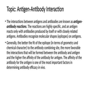 Antigen and antibody reaction | PPTX