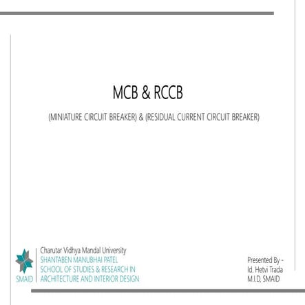 MCB & RCCB