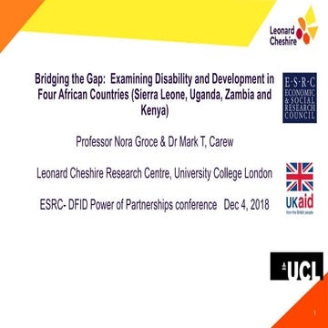 Power of partnership conference: Presentation: Bridging the gap