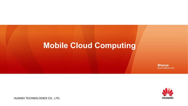 Mobile Cloud Computing 2012 
