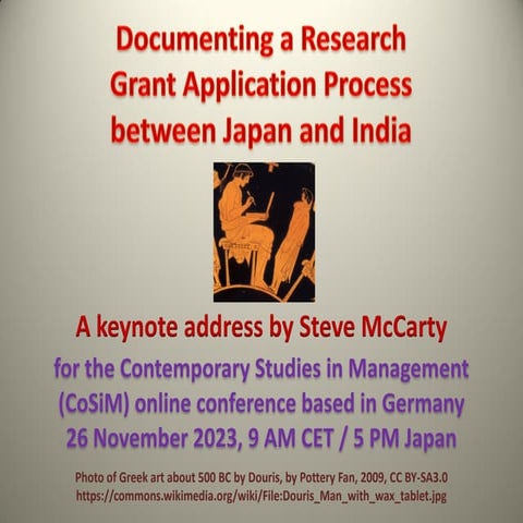 Documenting a Research Grant Application Process between Japan and India