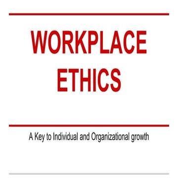 Workplace ethics