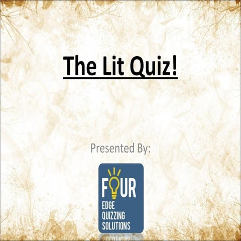 Lit! Quiz @ Mount Carmel College